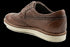 Hybrid Style Top Grain Leather Wingtip Brown Derby Shoes