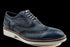 Full Grain Leather Navy Oxford Dress Sneakers for Men