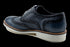 Full Grain Leather Navy Oxford Dress Sneakers for Men
