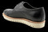 Cap Toe & Lug Sole Black Derby Sneakers for Men