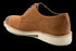 Tan Cap Toe Effect Nubuck Derby Shoes For Men