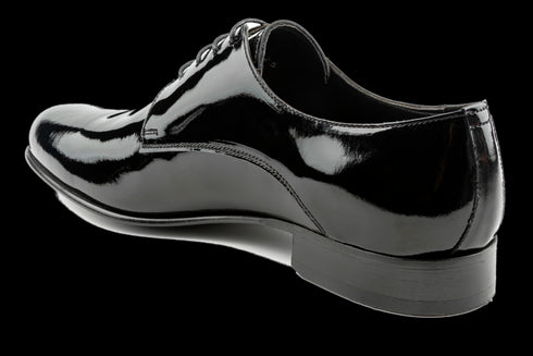 Patent Leather Plain Toe Derby Shoes for Formal Events