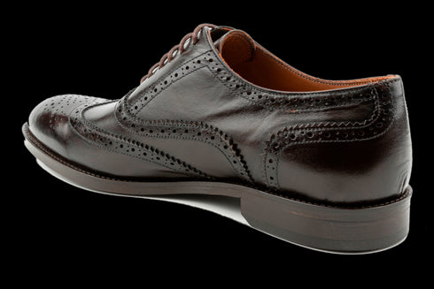 Crust Leather Classic Brown Oxford Brogues for Men