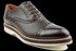 Brown Perforated Cap-Toe Summer Oxford Shoes for Men