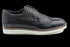 Hybrid Style Top Grain Leather Wingtip Navy Derby Shoes
