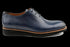 Marineblaue Oxford-Schuhe aus Wholecut-Crust-Leder für Herren