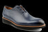 Marineblaue Oxford-Schuhe aus Wholecut-Crust-Leder für Herren