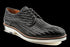 Knitted Full Grain Leather Casual Derby Shoes