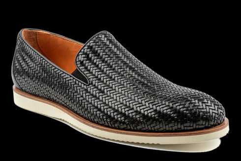 Bequeme Loafer-Sneakers aus Vollnarbenleder