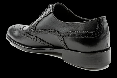 Men's Black Wingtip Brogue Oxford Shoes