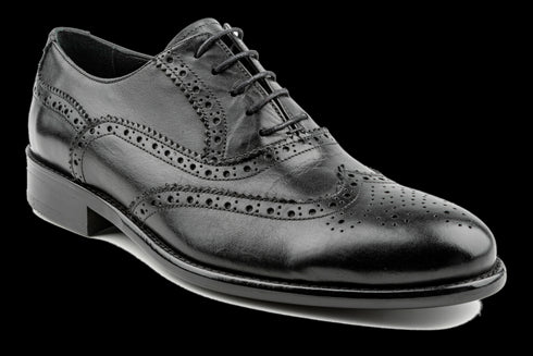 Men's Black Wingtip Brogue Oxford Shoes