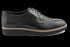Eco-Friendly Black Bonded Leather Derby Shoes for Men