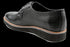 Eco-Friendly Black Bonded Leather Derby Shoes for Men
