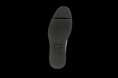 Eco-Friendly Black Bonded Leather Derby Shoes for Men