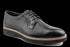 Eco-Friendly Black Bonded Leather Derby Shoes for Men