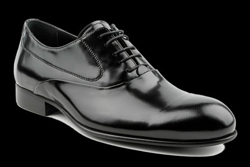 Men's Classic Patent Leather Formal & Dressy Oxford Shoes in Glossy Black