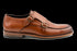 Men's Classy, Moc Toe, Leather Double Monk Strap Shoes in Tan